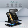 30W 3 in 1 Fast Wireless Charger Stand Foldable Wireless charging for IPhone 15 14 13 12 11 Apple Watch 9 8 7 6 5 Airpods Pro